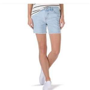 Vans Boyfriend Blue Denim Women's Frayed Cut Off Casual 5 Pocket Jean Shorts